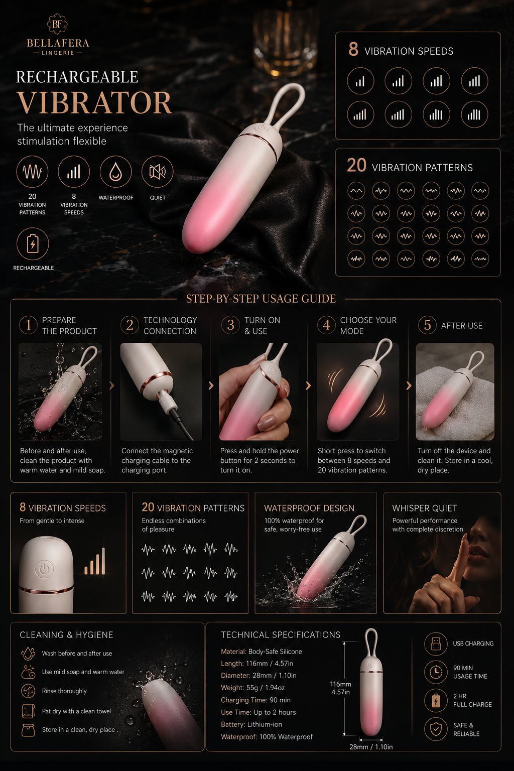 Bellafera Pearl Bullet – Wearable Remote Control Vibrator