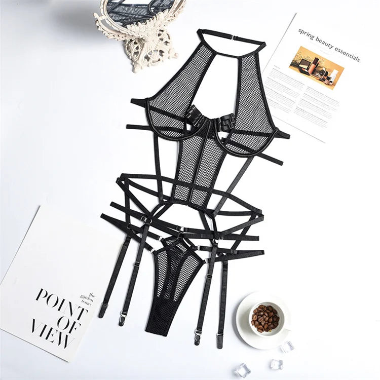 Mesh Lace Bodysuit – Midnight Signature Collection