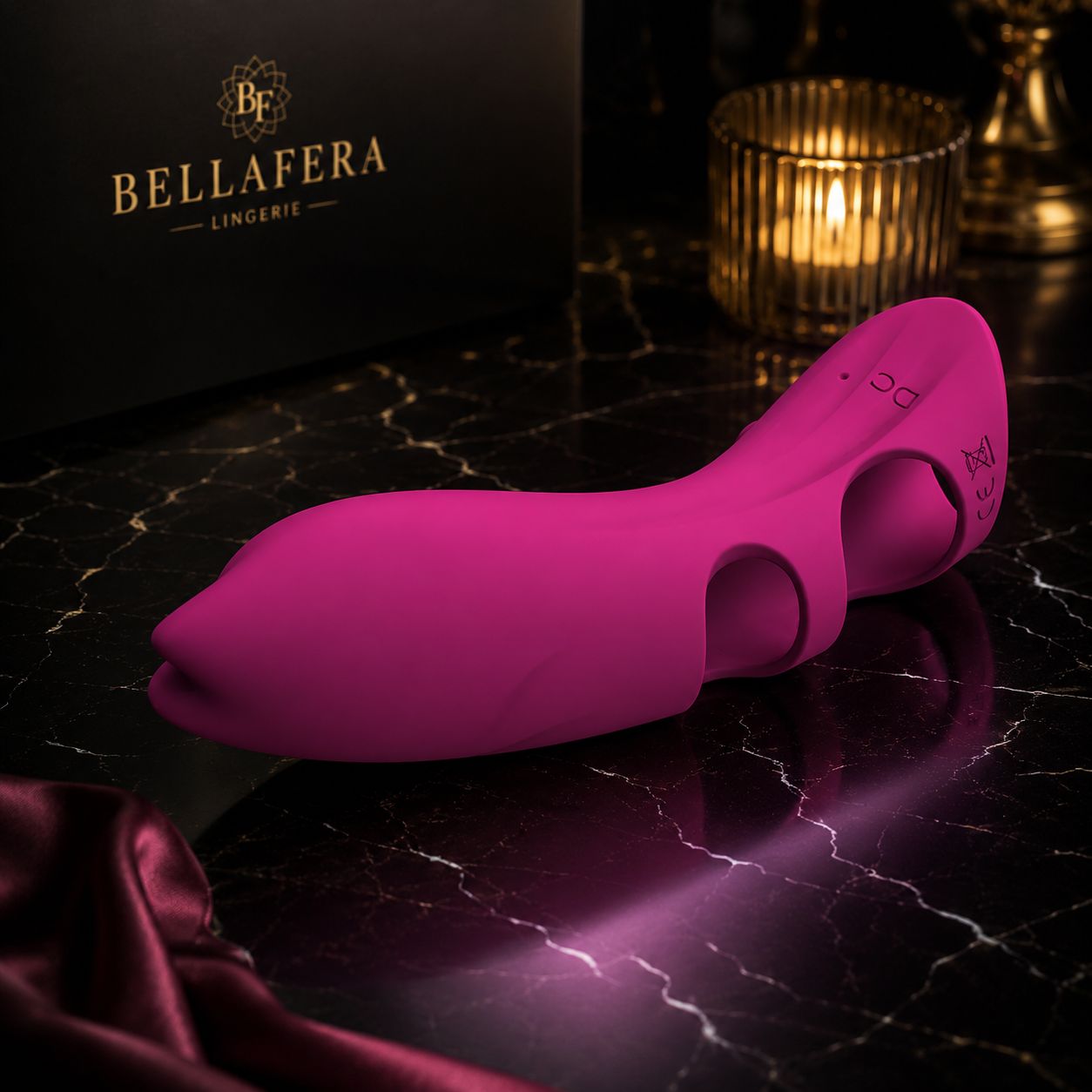 Tongue-Kiss Mini Vibrating Finger Cuff Bullet Vibrator Frequency None for Women's Masturbation & Couples' Teasing Model TD1141