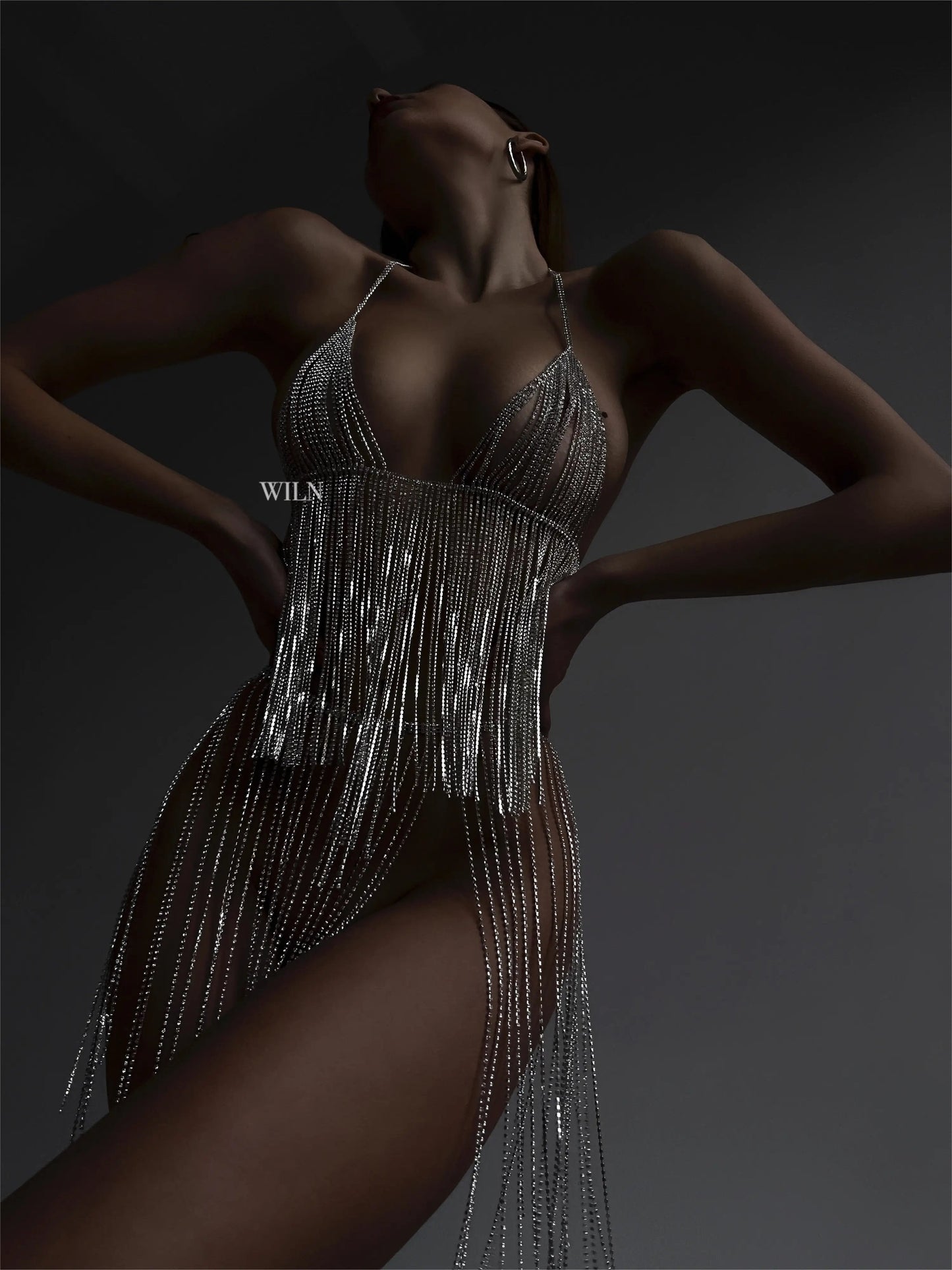 Bellafera Censored Crystal Lingerie Set