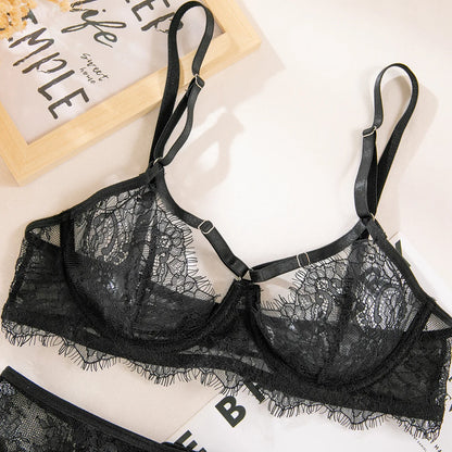 Daring Lingerie Women Sexy Clothes Outfits Hot Erotic Costume Sissy New In Matching Lace Underwear Transparent Erotic Bra Sets